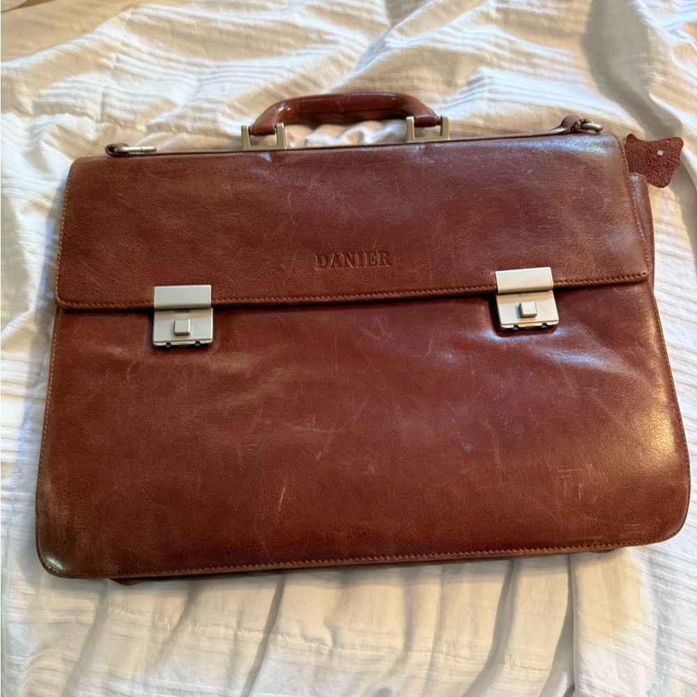 Danier Brown Leather Laptop Bag